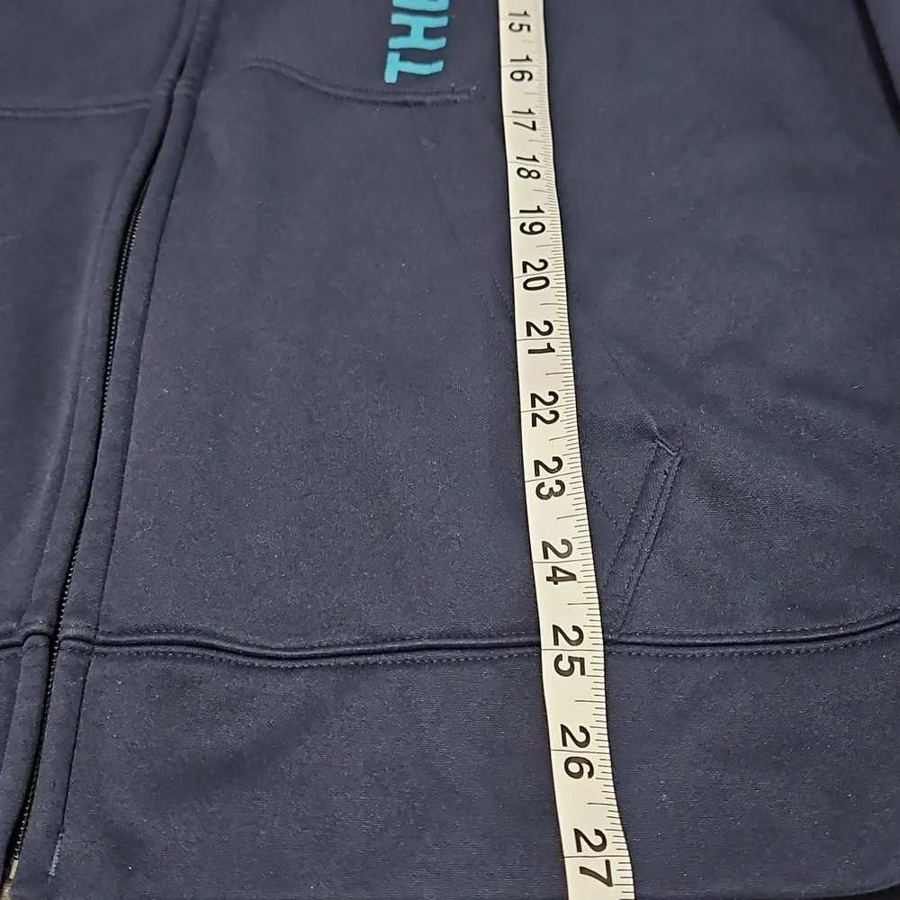 The North Face Full Zip Hooded Sweatshirt Jacket Men's Size M/M Navy Blue #1023